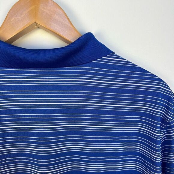 Nike Golf Dri Fit Men’s Polo Short Sleeve Collared Striped Athletic Shirt size L - Picture 7 of 10